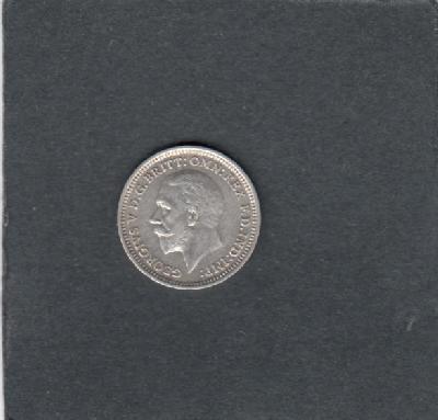 Beschrijving: 3 Pence  GEORGIUS V  